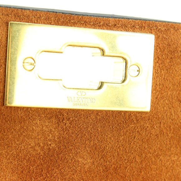 Valentino Caramel Brown Roma Stud 2way Crossbody Hammered GHW 1VAL0509 - Picture 7 of 12